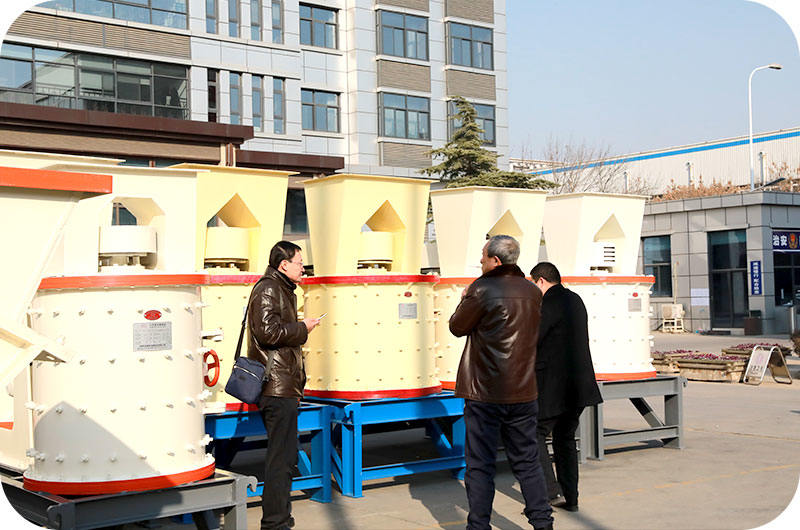 Coustomers are visiting the compound crusher machine