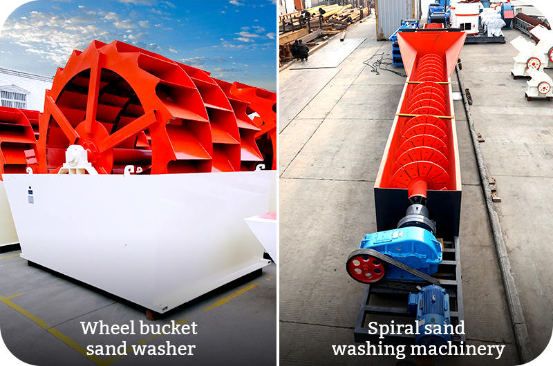 Wheel  bucket sand washer VS Spiral sand washing machinery