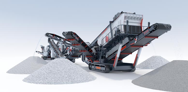 multi-machine mobile crushing plant 