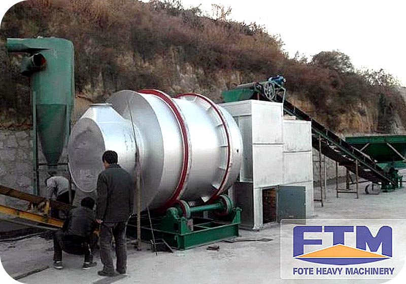 Installation site of three-drum dryer machine